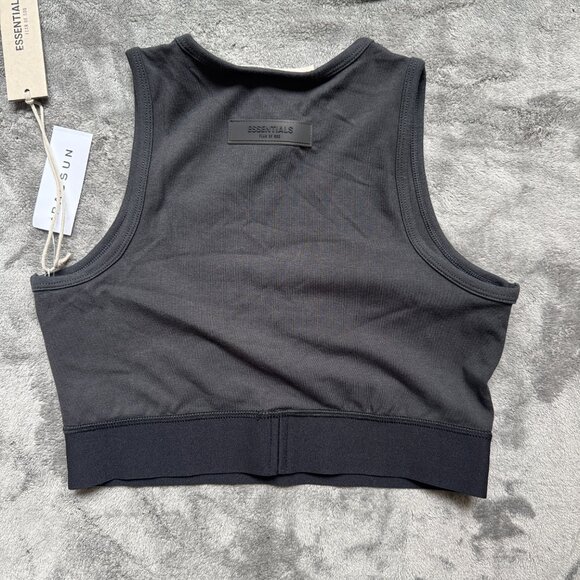 NWT Essentials X Fear Of God Sport Tank Women's Size Medium Dark Gray - Picture 4 of 4